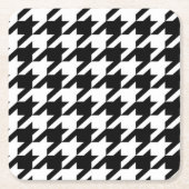 stijlvol geometrisch zwart wit geluidsdieptepatroo kartonnen onderzetters (Voorkant)