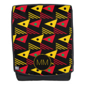 Stijlvol Geometrische driehoeken Monogram Rugtassen (Voorkant)