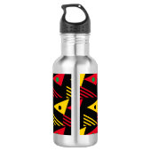 Stijlvol Geometrische driehoeken Monogram Waterfles (Achterkant)