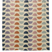 Stijlvol Geometrische vormen patroon in aardekleur Douchegordijn (Voorkant)