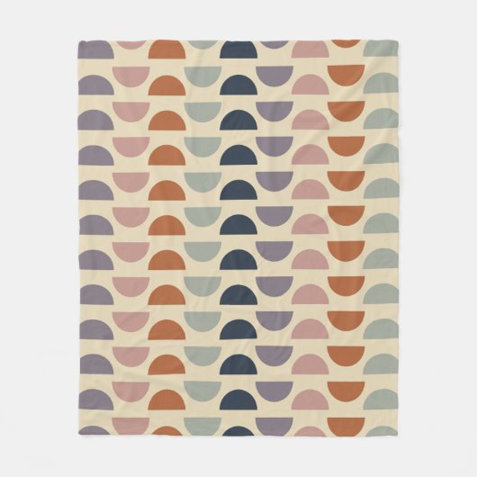 Stijlvol Geometrische vormen patroon in aardekleur Fleece Deken (Voorkant)