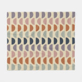 Stijlvol Geometrische vormen patroon in aardekleur Fleece Deken (Voorkant (Horizontaal))