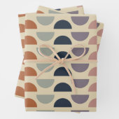 Stijlvol Geometrische vormen patroon in aardekleur Inpakpapier Vel (In situ)