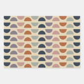 Stijlvol Geometrische vormen patroon in aardekleur Inpakpapier Vel (Voorkant)
