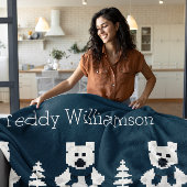 Stijlvol gepersonaliseerd modern Noords patroon Fleece Deken