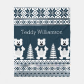 Stijlvol gepersonaliseerd modern Noords patroon Fleece Deken (Voorkant)