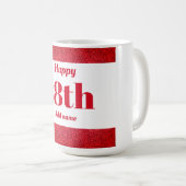, stijlvol, gepersonaliseerd mok cadeau voor 18e v (Voorkant rechts)