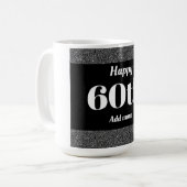 , stijlvol, gepersonaliseerd mok cadeau voor 60ste (Voorkant links)