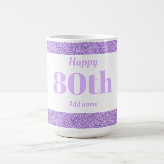 , stijlvol, gepersonaliseerd mok cadeau voor 80ste (Center)