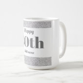 , stijlvol, gepersonaliseerd mok cadeau voor 80ste (Voorkant rechts)