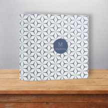 Stijlvol gepersonaliseerd monogram geometrisch bla