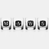 Stijlvol gepersonaliseerd Monogram Groomsman voors Whisky Glas (Voorkant)