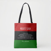 Stijlvol gepersonaliseerd NGUZO SABA Kwanzaa Tote Bag (Voorkant)