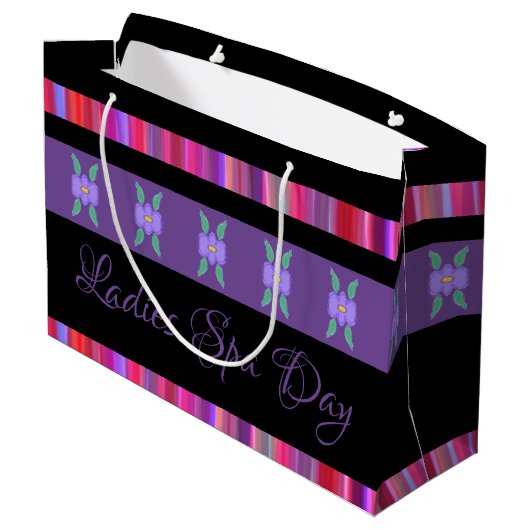 Stijlvol gepersonaliseerd patroon groot cadeauzakje (Achterkant Gekanteld)