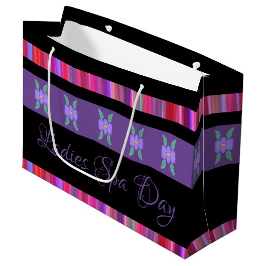 Stijlvol gepersonaliseerd patroon groot cadeauzakje (Voorkant Gekanteld)