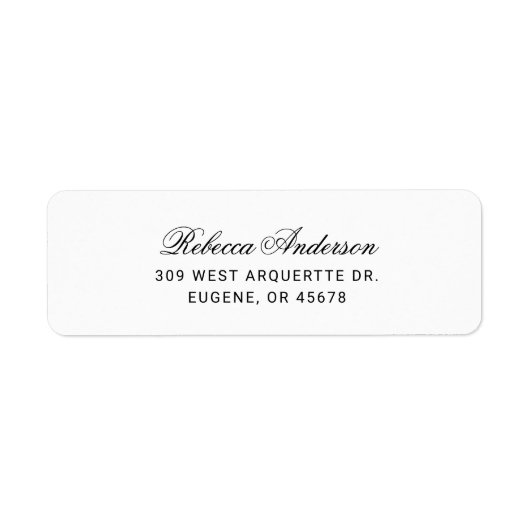 Stijlvol gepersonaliseerd retouradreslabel etiket (Voorkant)