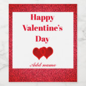 Stijlvol gepersonaliseerd Valentijn’s Day flessenl Wijn Etiket (Enkel label)