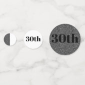 Stijlvol  gepersonaliseerd verjaardagsgebouw 30th confetti (Achterkanten)