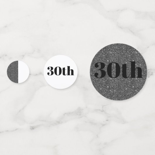 Stijlvol  gepersonaliseerd verjaardagsgebouw 30th confetti (Achterkanten)