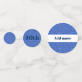 Stijlvol gepersonaliseerd verjaardagsgebouw 40th confetti (Voorkanten)