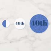 Stijlvol gepersonaliseerd verjaardagsgebouw 40th confetti (Achterkanten)