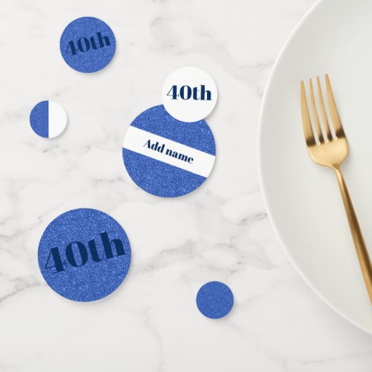 Stijlvol gepersonaliseerd verjaardagsgebouw 40th confetti (Groep)