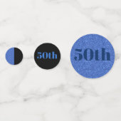 Stijlvol gepersonaliseerd verjaardagsgebouw 50th confetti (Achterkanten)