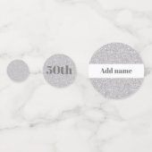 Stijlvol gepersonaliseerd verjaardagsgebouw 50th confetti (Voorkanten)