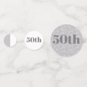 Stijlvol gepersonaliseerd verjaardagsgebouw 50th confetti (Achterkanten)