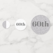 Stijlvol gepersonaliseerd verjaardagsgebouw 60th confetti (Achterkanten)