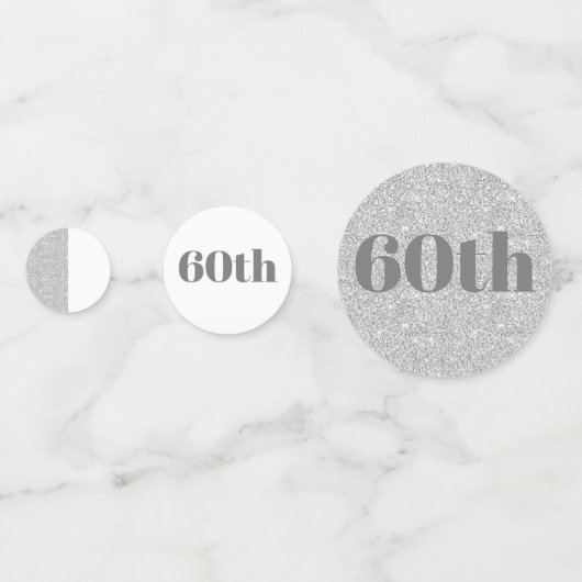 Stijlvol  gepersonaliseerd verjaardagsgebouw 60th confetti (Achterkanten)