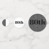Stijlvol gepersonaliseerd verjaardagsgebouw 80th confetti (Achterkanten)