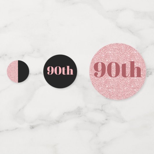 Stijlvol gepersonaliseerd verjaardagsgebouw 90th confetti (Achterkanten)
