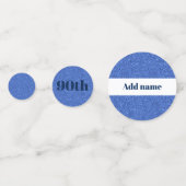 Stijlvol gepersonaliseerd verjaardagsgebouw 90th confetti (Voorkanten)