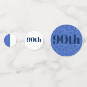 Stijlvol gepersonaliseerd verjaardagsgebouw 90th confetti (Achterkanten)