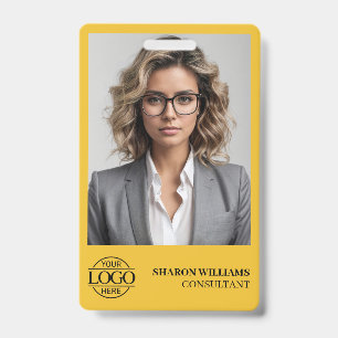 Stijlvol Gepersonaliseerd Werknemersfoto Bedrijfsl Badge