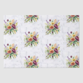 Stijlvol geschenkwikkel Boeket Marmeren Ontwerp Tissuepapier