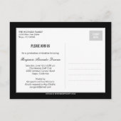 Stijlvol gestikte Afstuderen aankondiging / Uitnod (Achterkant)