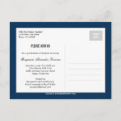 Stijlvol gestikte Afstuderen aankondiging / Uitnod (Achterkant)