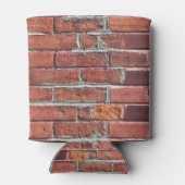 Stijlvol getextureerd rood brick blikjeskoeler (Achterkant)