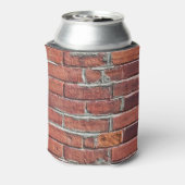 Stijlvol getextureerd rood brick blikjeskoeler (Blikje Achterkant)