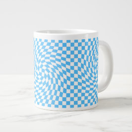 Stijlvol gevarieerd patroonblauw en wit grote koffiekop