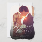 Stijlvol gevechtskerstfeestjes Foto bruiloft Feestdagenkaart (Voorkant)