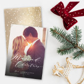 Stijlvol gevechtskerstfeestjes Foto bruiloft Feestdagenkaart