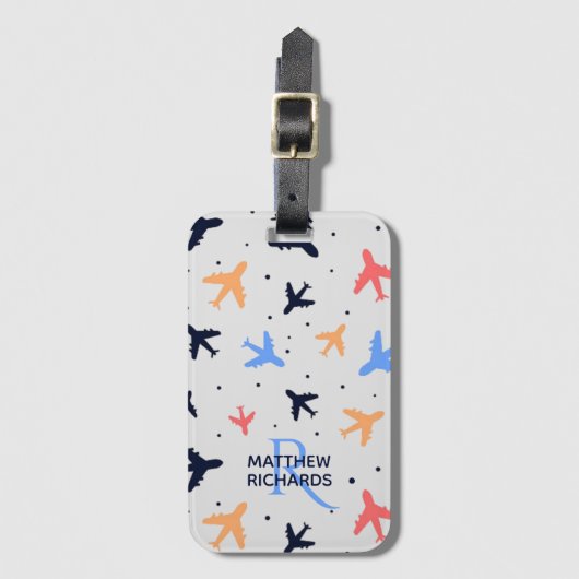 Stijlvol gevechtspatroon op maat bagagelabel (Voorkant (verticaal))
