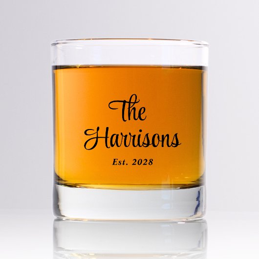 Stijlvol gezinsmonogram whisky glas