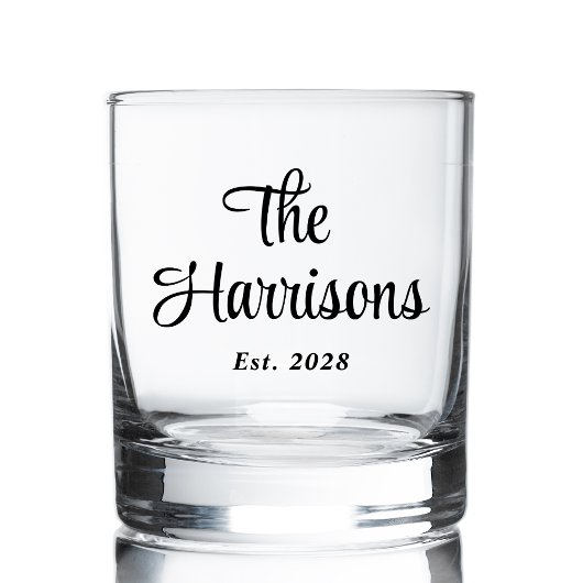 Stijlvol gezinsmonogram whisky glas