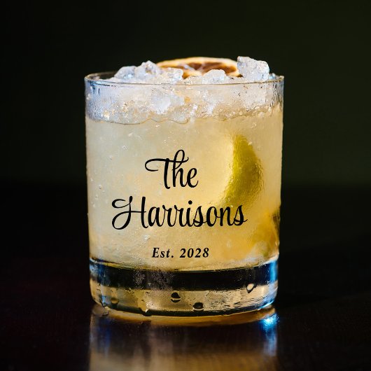 Stijlvol gezinsmonogram whisky glas