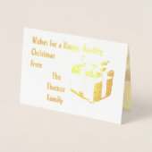 Stijlvol Gezond Gelukkig Gepersonaliseerde Kerst Folie Kaarten (Voorkant)