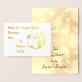 Stijlvol Gezond Gelukkig Gepersonaliseerde Kerst Folie Kaarten (Display)